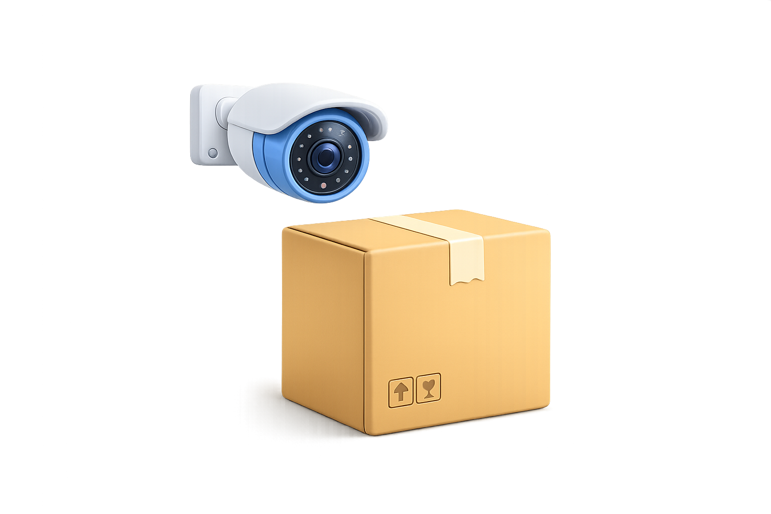 CCTV 촬영 포장 일러스트